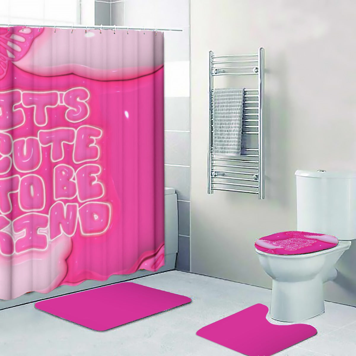 It's Cute to Be Kind Four-piece Bathroom Set