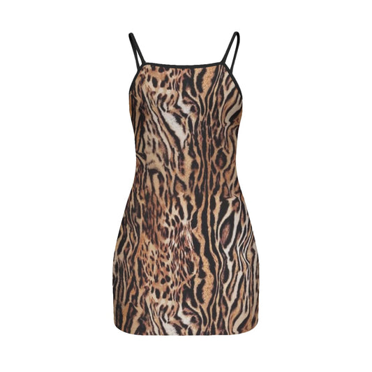 All-Over Cheetah Print Women's Cami Dress (Plus Size)